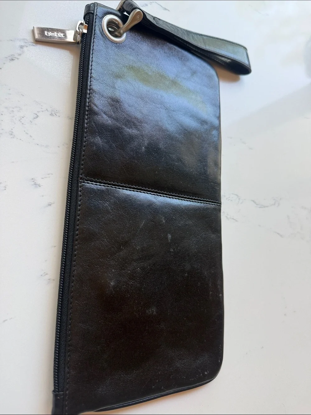 Hobo Vida Women's Classic Leather Wristlet Clutch purse wallet Black Color